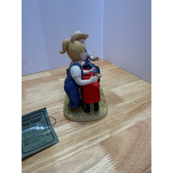 HOMCO Home Interiors "First Tractor!" #1525 – Denim Days – 1985 – Debbie & Danny - Picture 5 of 6